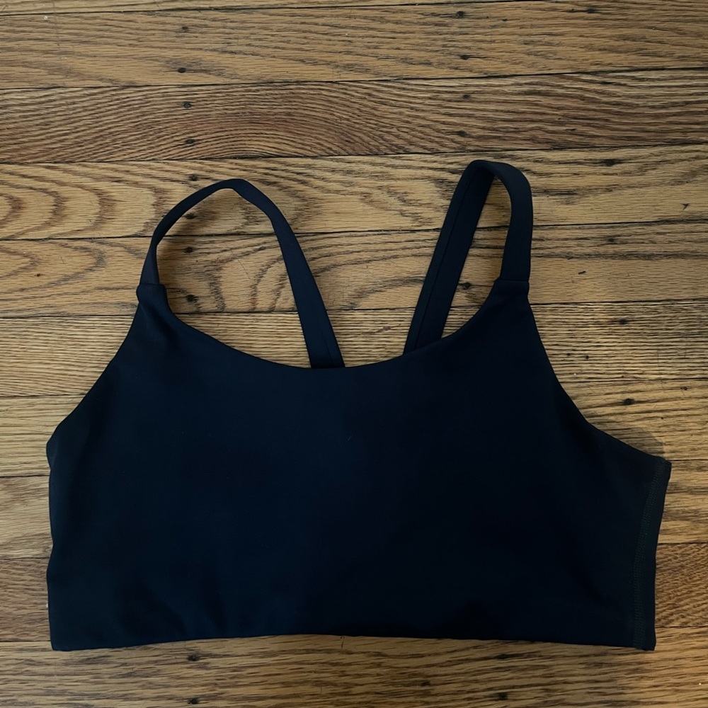 Girlfriend Collective Navy Sports Bra Racerback